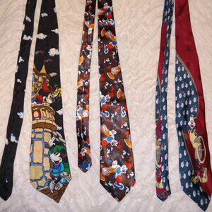 Disney Mickey Mouse, Minnie Mouse, and Goofy tie lot of 3-Barely Worn